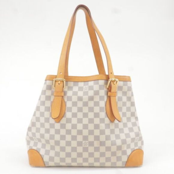 Authentic Louis Vuitton Damier Azur Hampstead MM Hand Bag N51206 - Picture 2 of 13